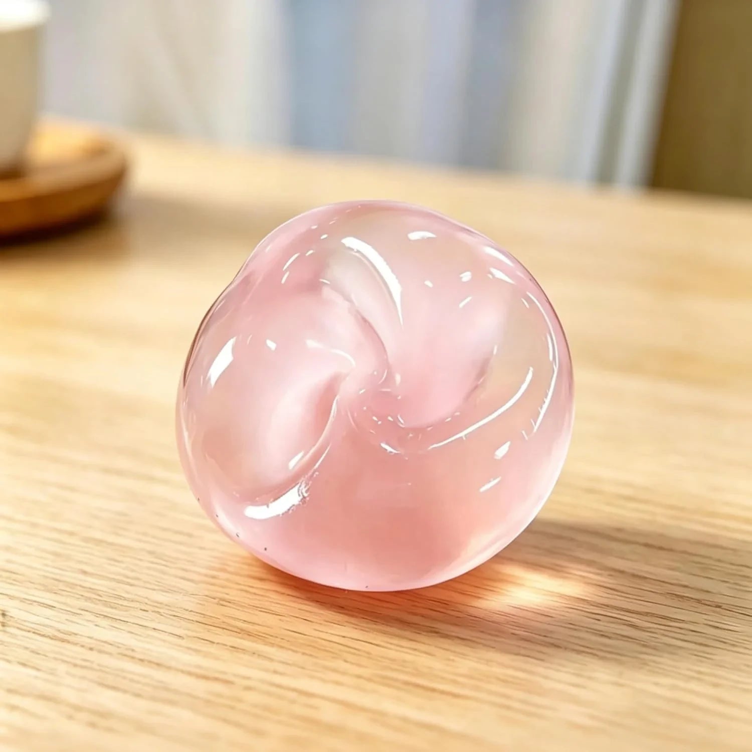 Blue Coconut Oil Stress Ball, Coconut Oil Squishy Ball, Squishy Coconut Oil Stress Ball & Coconut Oil Squishy, Blue Slow Rising Squeeze Toy, Anxiety Relief Fidget, for Office & Daily Use