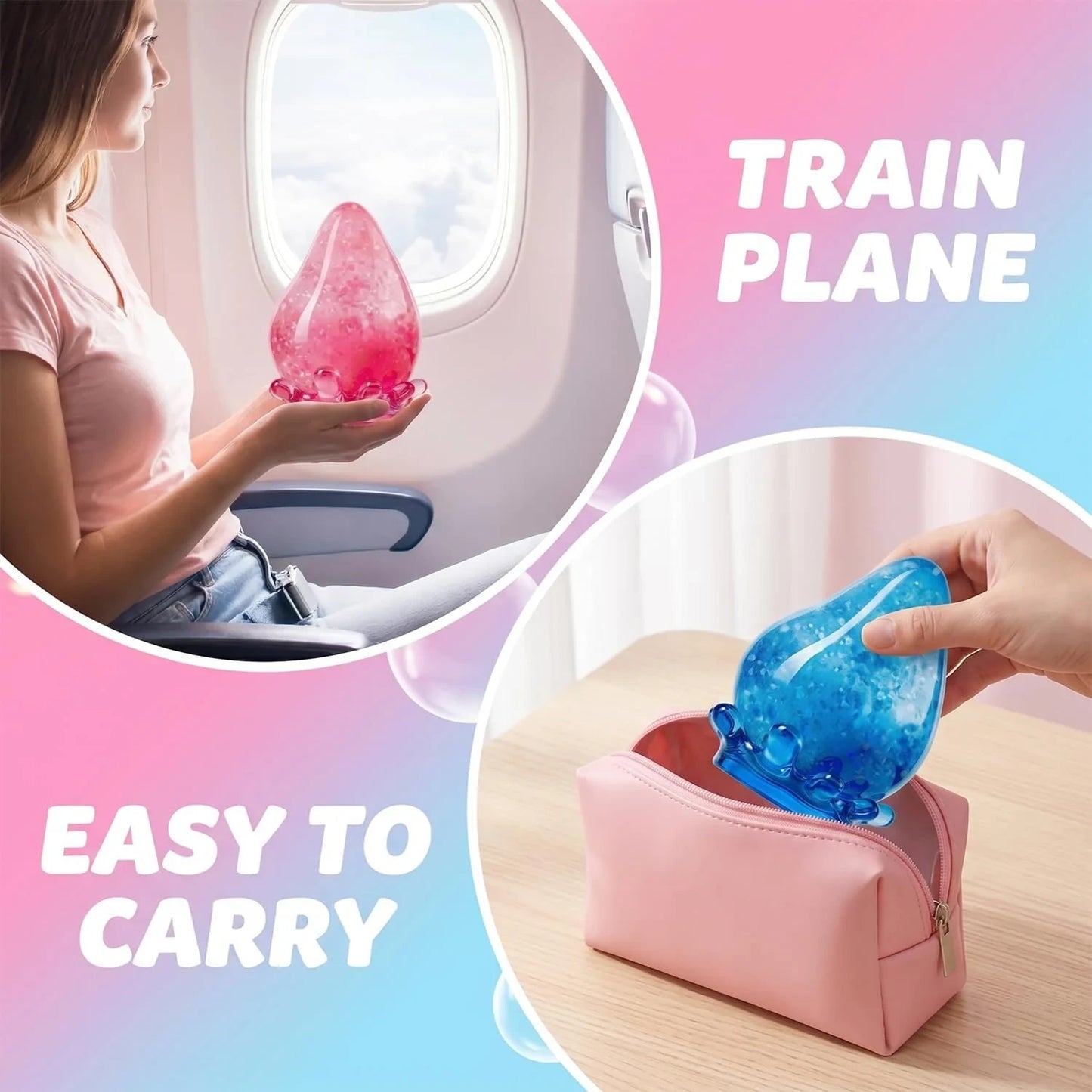 Water Drop Squeeze Squishies, Dream Squishy Drop Squishy Stress Ball, Soft Fidget Stress Ball, 2026 New Slow Rise Relief Fidget Sensory for Anxiety Stress Easter Party Favors (Pink)