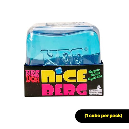 Schylling NeeDoh Nice Berg - Giant NeeDoh Nice Cube - Sensory Squeeze Toy with a Super Solid Squish (Pack of 1)