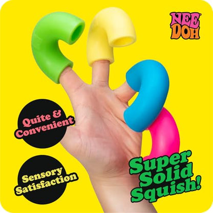 Schylling NeeDoh Mac 'N' Squeeze - Sensory Squeeze Toy - Contains 4 Squishy Noodles - 3" Wide - Color May Vary (Pack of 1)