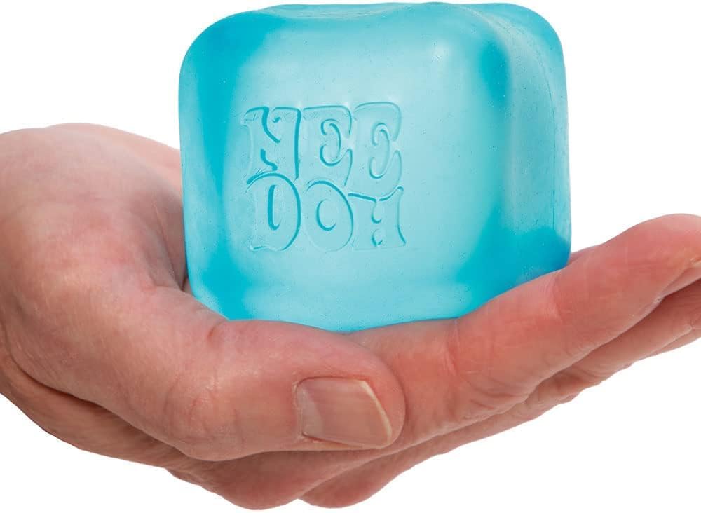 Schylling NeeDoh Nice Cube - Sensory Squeeze Toy with Super Solid Squish - 2.25" Cube - Color May Vary (Pack of 1) - US 9045