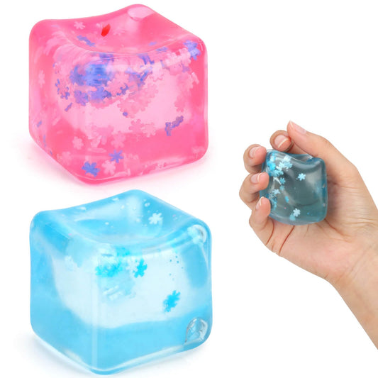 Nee-Doh Schylling Shaggy Groovy Glob! Squishy, Squeezy, Stretchy Stress Balls Neon Colors Gift Set Party Bundle - 3 Pack (Assorted Colors)