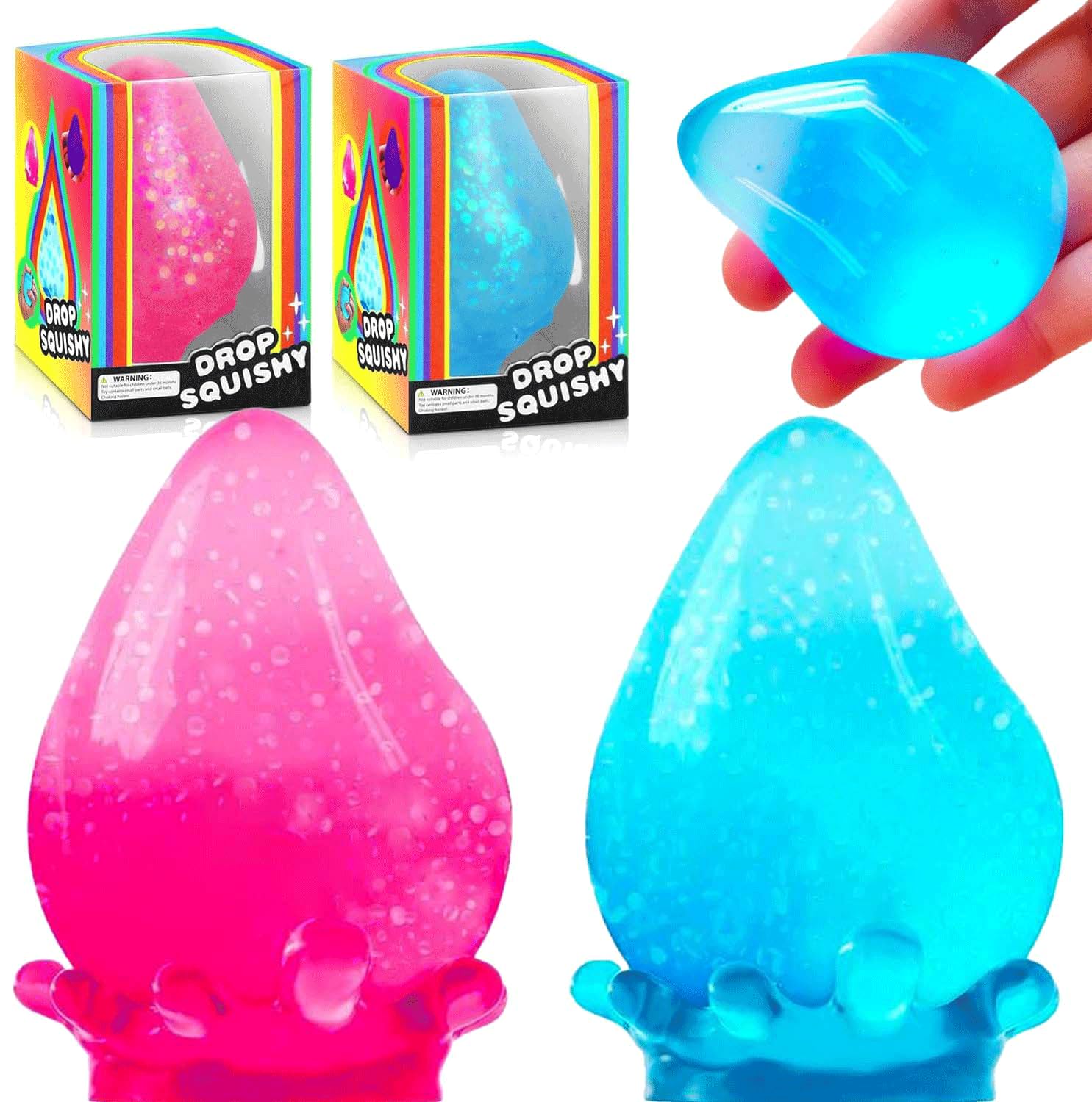 Schylling NeeDoh Dream Drop - Sensory Squeeze Toy with Dreamy Smooth Squeeze - 3" Tall - Color May Vary (Pack of 1)