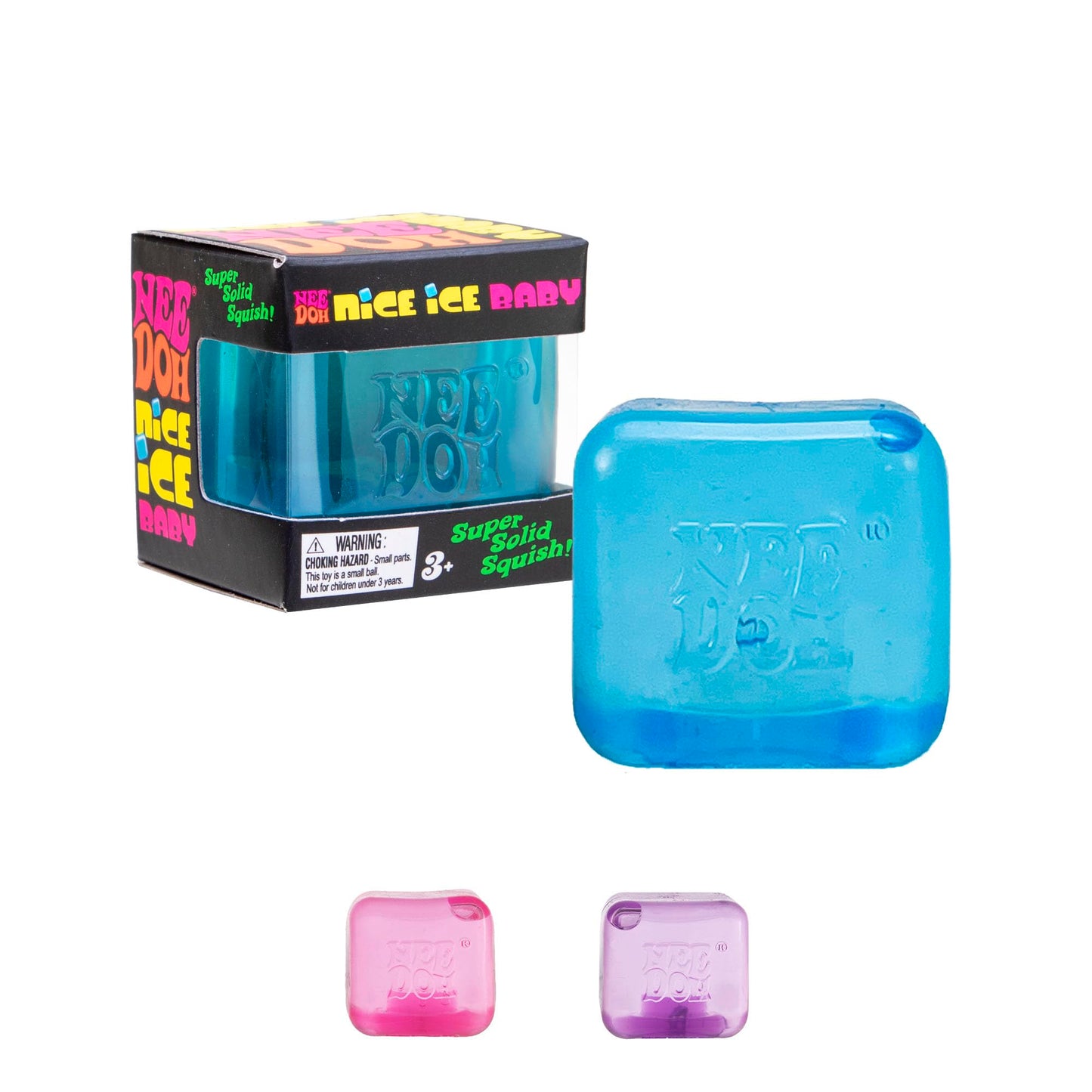 Schylling NeeDoh Nice Cube Swirl - Sensory Toy with a Super Solid Squish - Unique, Swirling Color Blend - Color May Vary (1 Per Pack)