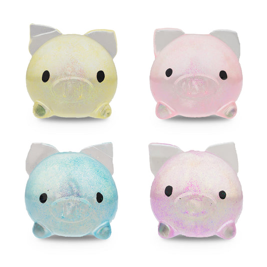 Schylling Nee Doh Dig' It Pig...Groovy Glob! Squishy, Squeezy, Stretchy Stress Fidget Balls Gift Set Party Bundle - 3 Pack (Assorted)