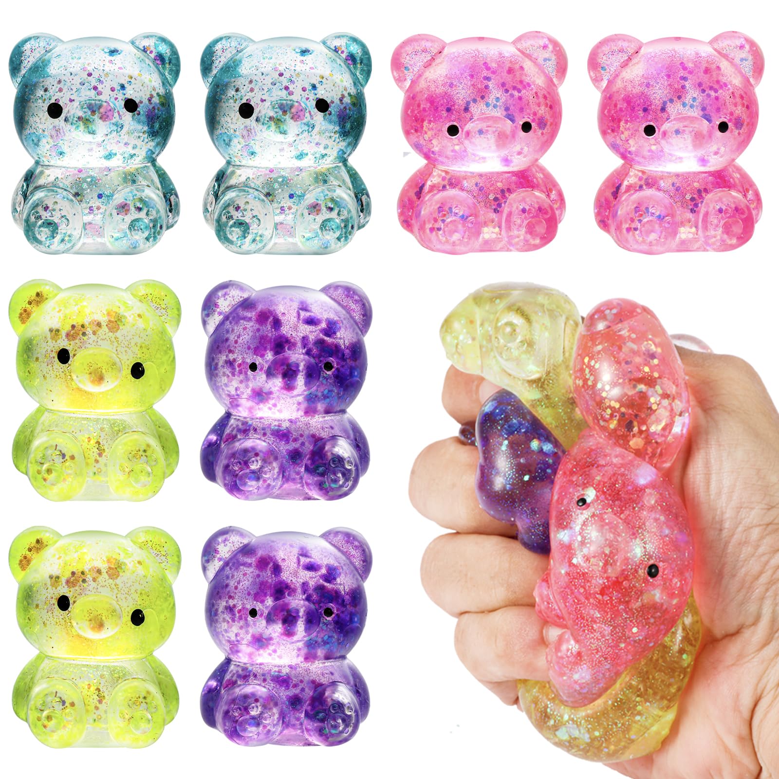 Schylling Snow Ball (NeeDoh) Crunchy, Squishy, Squeezy, Stretchy Stress Balls Gift Set Bundle - 2 Pack