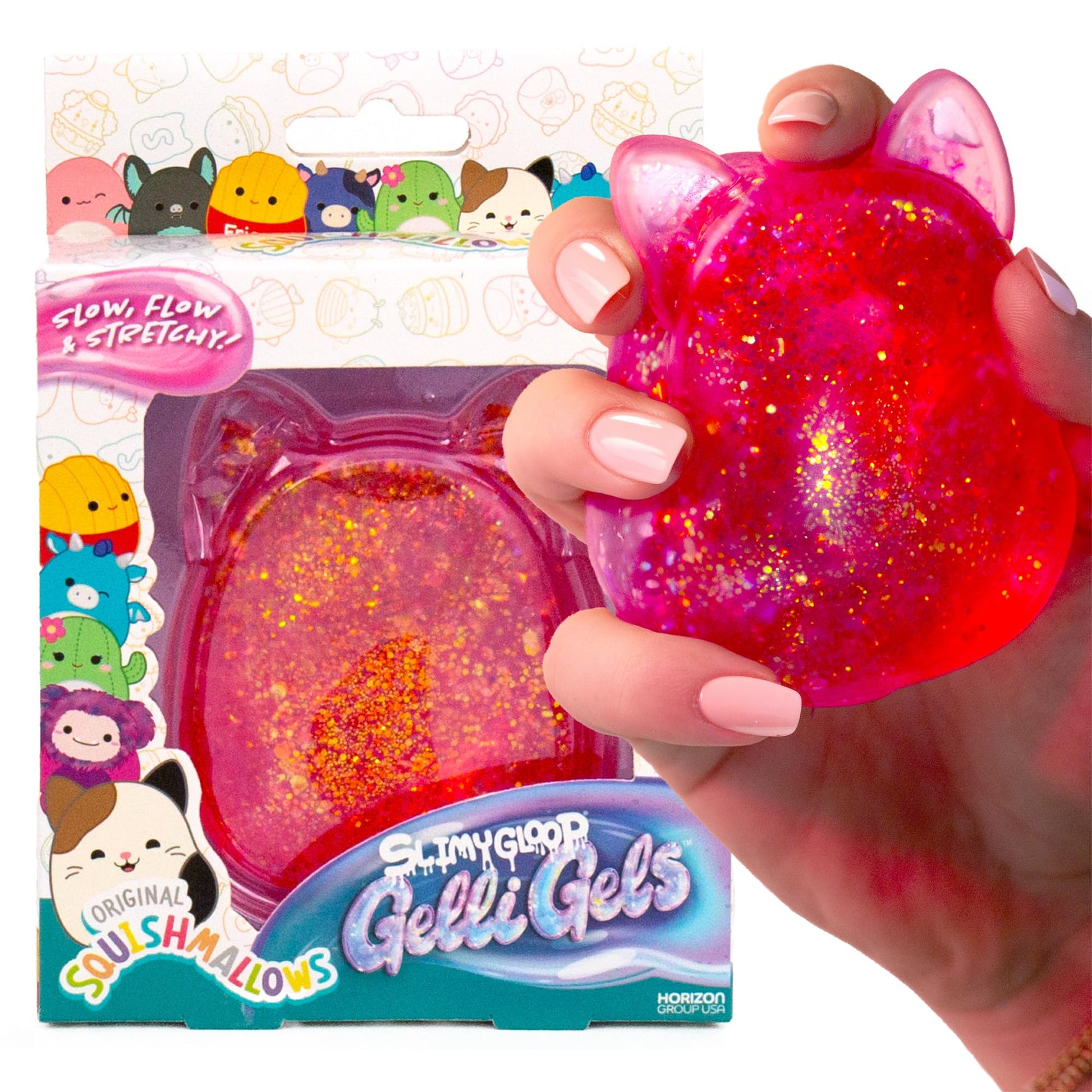 Schylling NeeDoh Crystal - Sensory Squeeze Toy - Shimmering Liquid Filling - 2.25" Wide - Color May Vary (Pack of 1)