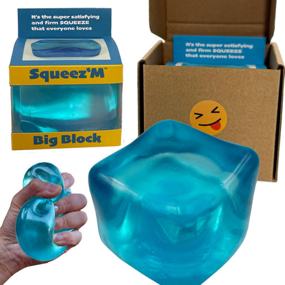 Schylling NeeDoh Nice Cube -Sensory Squeeze Toy with Super Solid Squish - 2.25" Cube - Pink