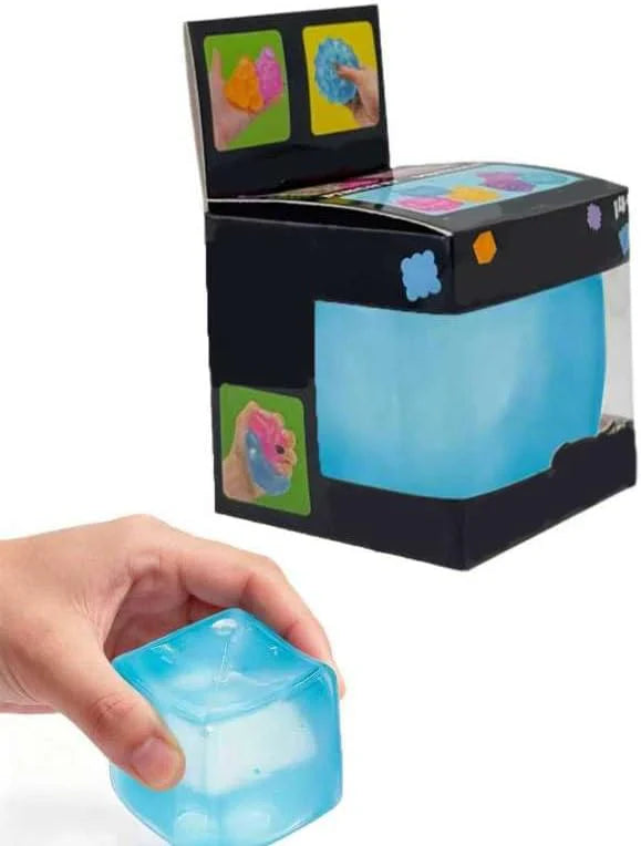 Ice Cube Squishy Stress Balls, Premium Big Block Fidget Cube, Soft Maltose Slow Rising Sensory Toy, Durable Squeeze Anxiety Relief Desk Toys Gift for Birthday (Blue) - US 9090