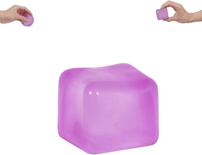 Gel-Filled Ice Cube Squishy Toy 1.38in/3.5cm for Kids Ages 3+ & Adults – Slow Rising Sensory Squeeze Cube, Mini Desk Fidget Toy for Party Favors & Classroom Rewards(Purple) - US 2582
