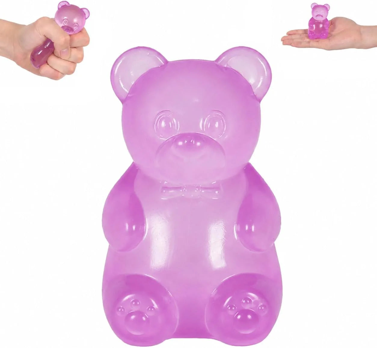 Gummy Bear Squishy Toy for Kids Ages 3+, Slow Rising Soft Foam Bear Squeeze Toy for Boys, Girls & Adults, Cute Sensory Bear Toy, Birthday & Valentine’s Day Gift(Purple) - US 5220