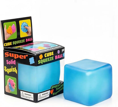 Premium Big Block Cube, Ice Cube Squishies Toys, Durable, Slow-Rebound fingertip Exquisite Spherical ice Cube with boxGift-Ready (Blue) - US 4179