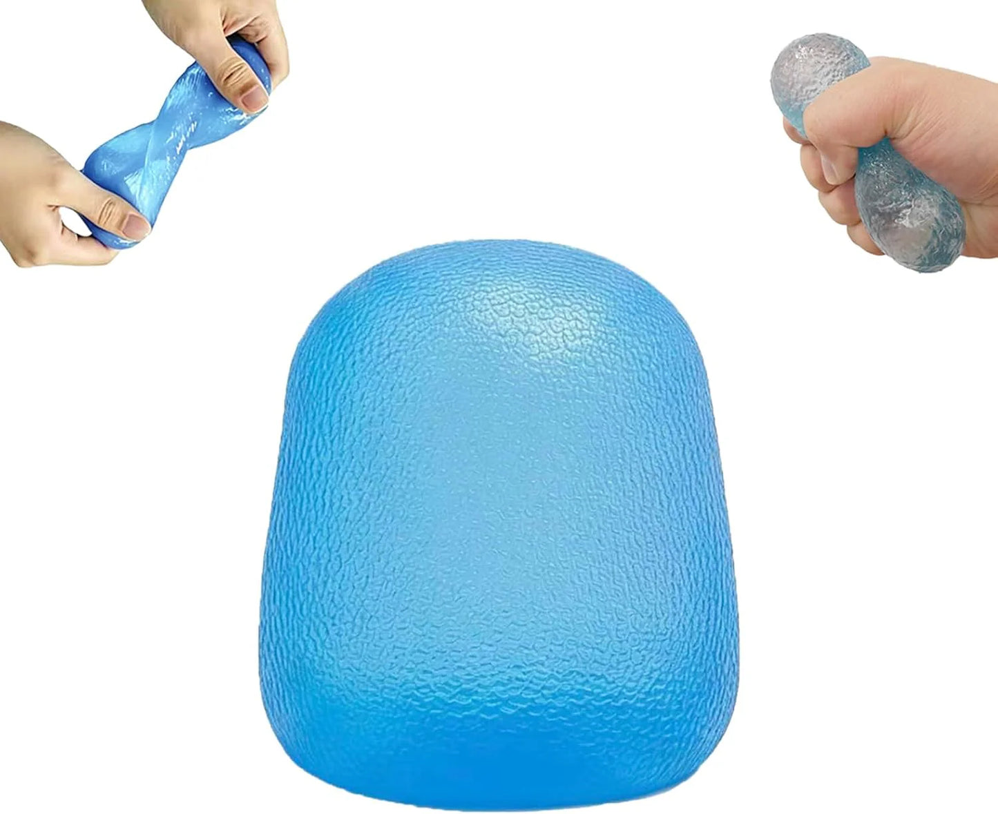 Soft Silicone Squishy Ball – Slow Rising Gumdrop Squeeze Toy for Kids Ages 3+ & Adults, Sensory Desk Toy for Home, Office & Everyday Play (Blue) - US 9320