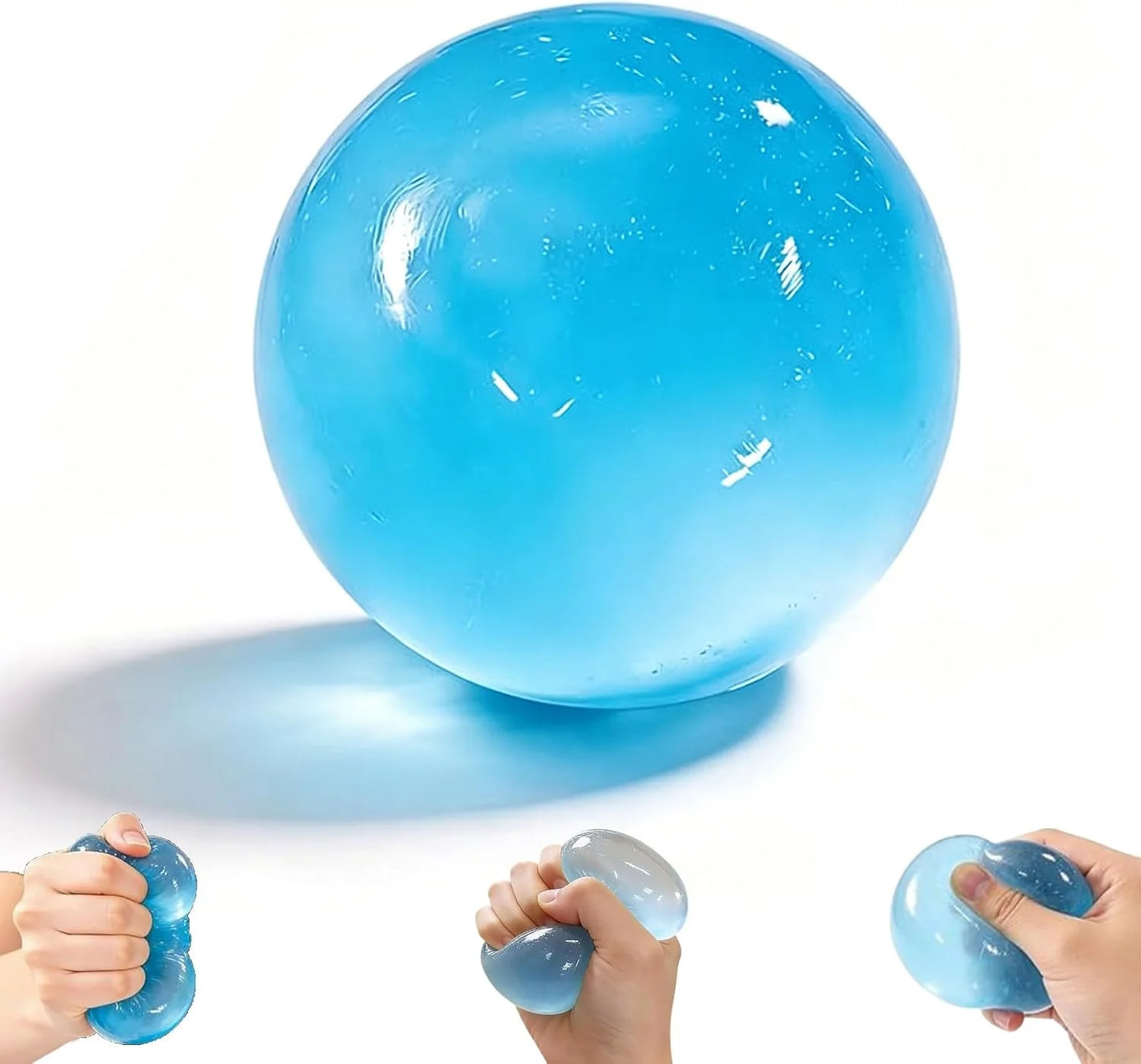 Blue Coconut Oil Stress Ball, Coconut Oil Squishy Ball, Squishy Coconut Oil Stress Ball & Coconut Oil Squishy, Blue Slow Rising Squeeze Toy, Anxiety Relief Fidget, for Office & Daily Use - US 4528