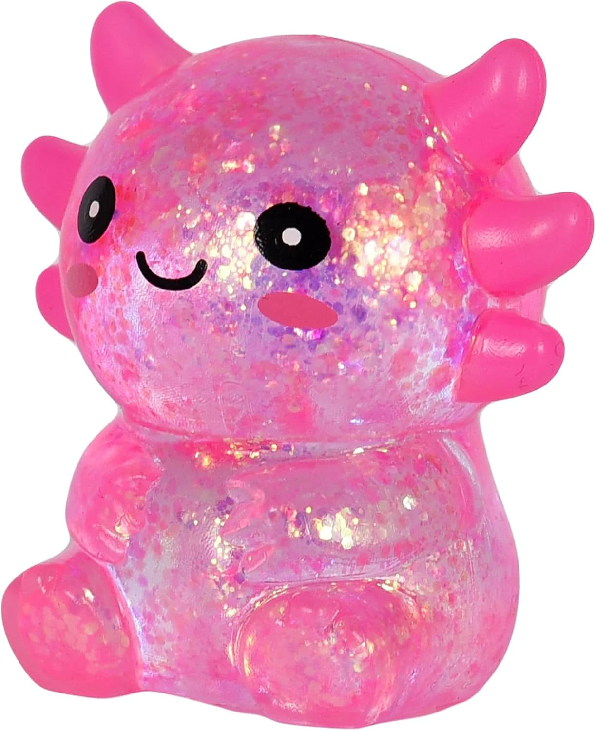 Axolotl Squishy Stress Toy – Cute Sitting Axolotl Fidget Toy Soft Squeeze Sensory Toy for Kids & Adults, Anxiety Relief Desk Toy, Party Favor (Pink) - US 2341