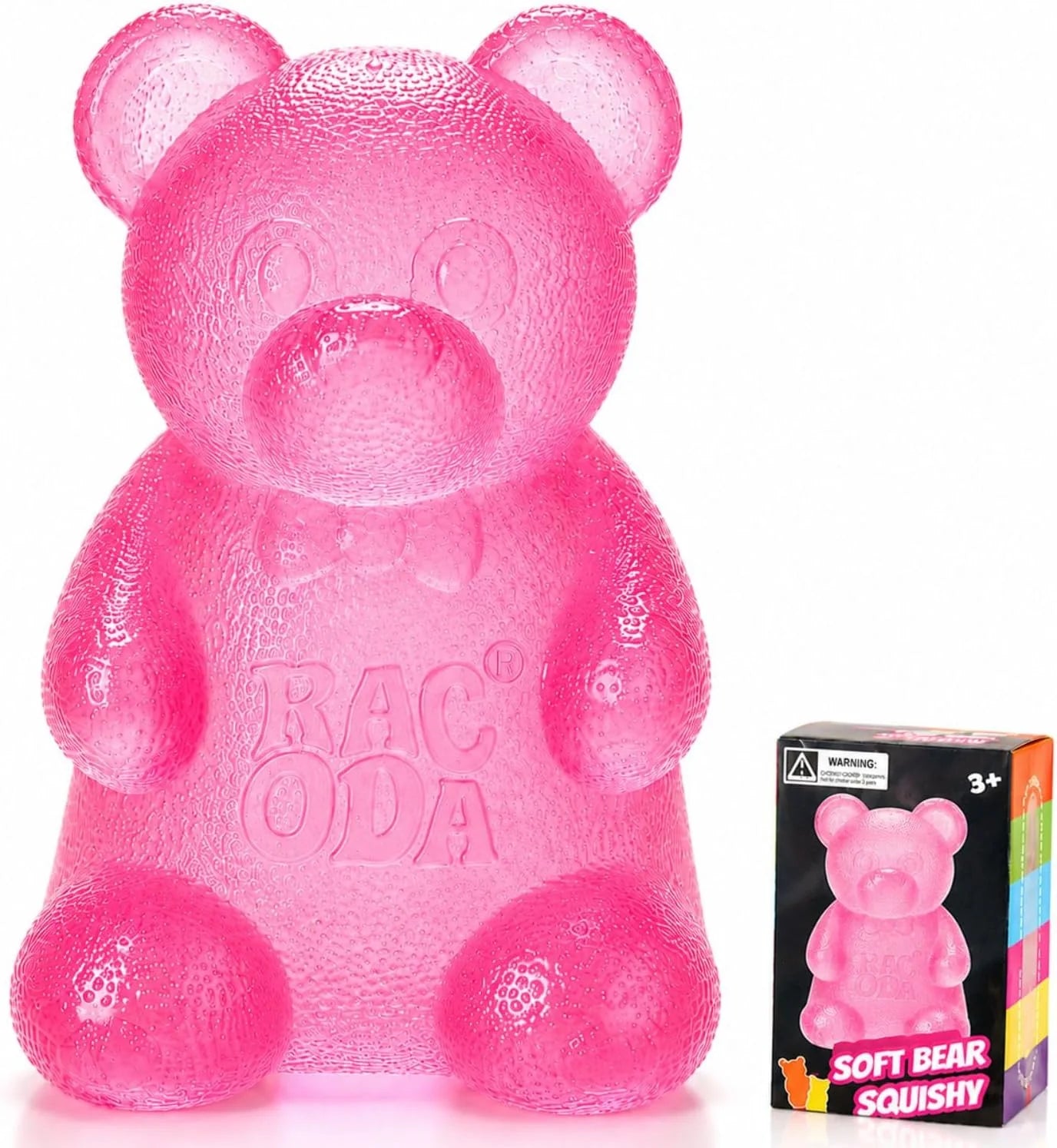 Taba Bear Squishy Fidget Toys,Stress Ball for Anxiety Stress Relief,Squishies Sensory Toy for Adults Kids Teens,Pink Squeeze Toys for Classroom Prize, Birthday Gifts Party Favors - US 1171