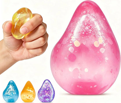 Fidget Toys Stress Cube, Cube Squishies Anxiety Stress Relief, Ice Squishy Stress Cube-Drop Malt Sugar Balls, Sensory Toys for Kids with Autism, Fidgets for Classroom Prize Toys (1pack Pink) - US 8520