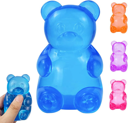 Gummy Bear Squishy, Stress Bear Taba Squishy, Taba Squishy Toys for Kids, Stress Balls Valentines Day Gifts Birthday Gifts Party Favors-Blue - US 5330