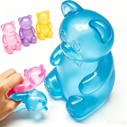 Fidget Toys Squishy Gummy Bear, Stress Cube Squishies Anxiety Stress Relief, Ice Squishy Stress Cube-Drop Malt Sugar Balls, Sensory Ball for Kids with Autism - US 1952
