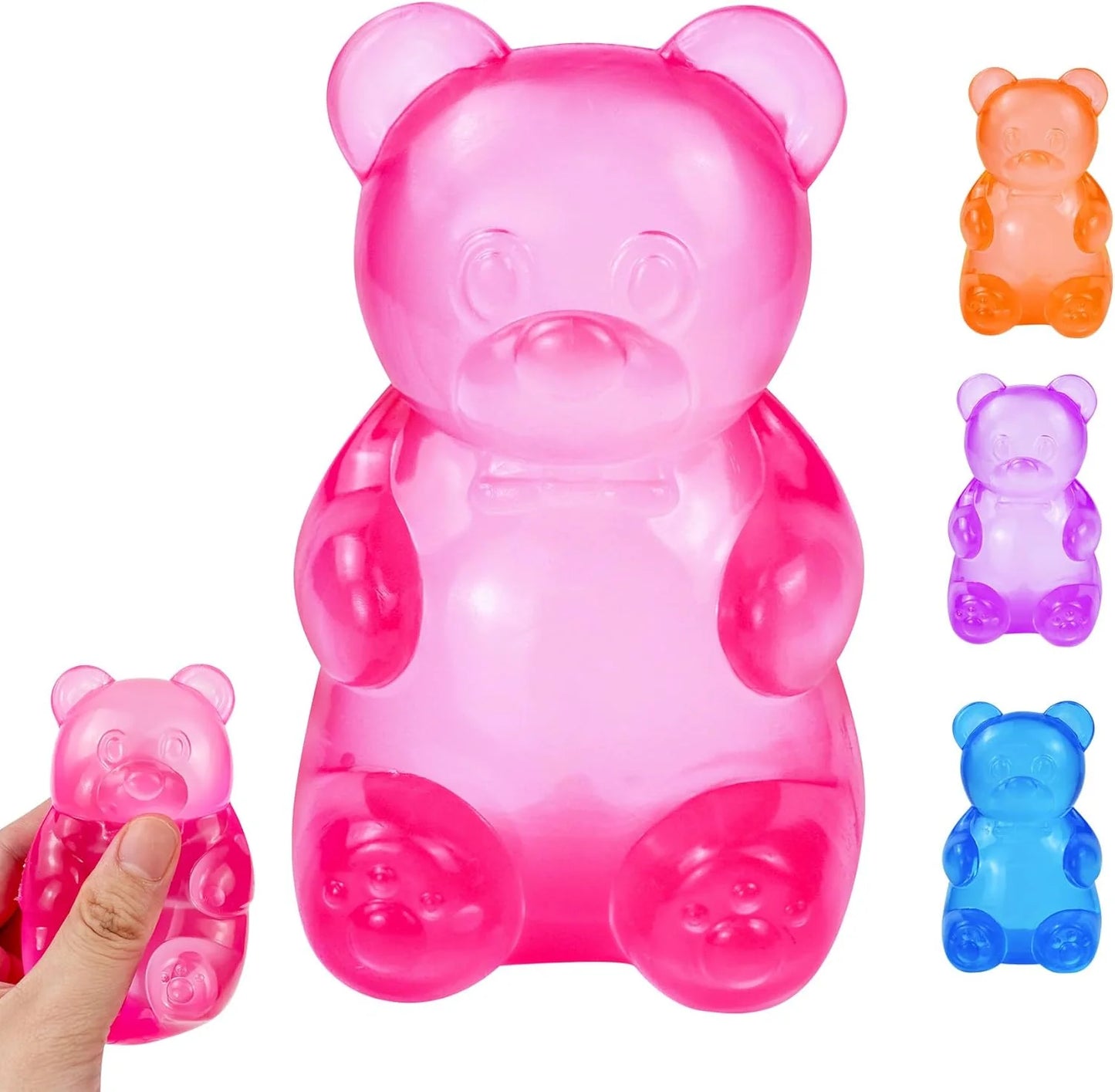 Gummy Bear Squishy, Stress Bear Taba Squishy, Taba Squishy Toys for Kids, Stress Balls Valentines Day Gifts Birthday Gifts Party Favors-Rosy - US 6277