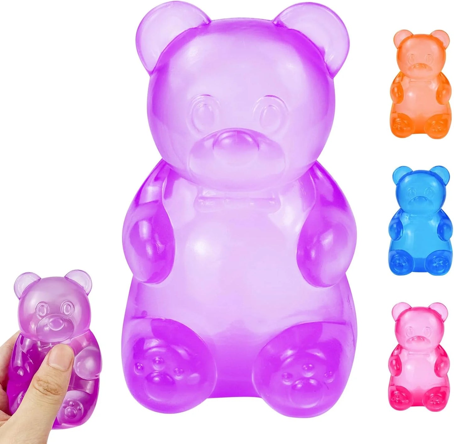 Gummy Bear Squishy, Stress Bear Taba Squishy, Taba Squishy Toys for Kids, Stress Balls Valentines Day Gifts Birthday Gifts Party Favors-Purple - US 8117