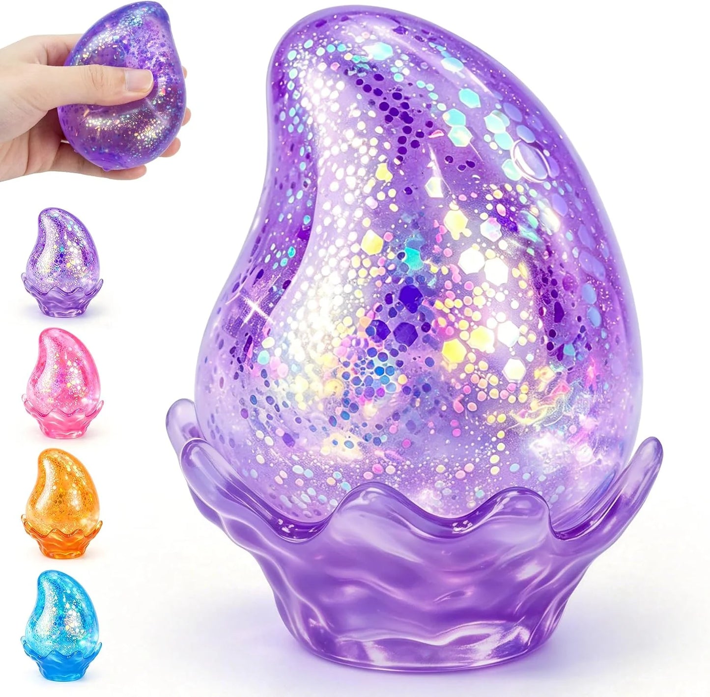 Squishy Stress Balls,Cube Squishies Anxiety Stress Relief Ice Squishy Malt Sugar Balls,Soft Sensory Calming Toys for Kids Teens, Party Favors & Classroom Prizes for Kids - Purple - US 5741